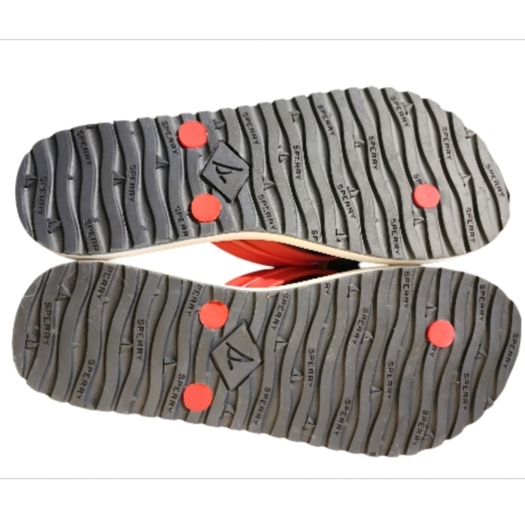 New Sperry Women's Flip Flop Red Navy Nautical Thong Sandal Beach Pool Slip On 6 - Picture 6 of 6
